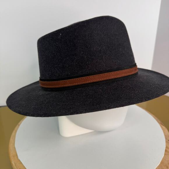 Faustmann Germany Outdoor Charcoal Outstrong Water Repellent Wool Felt Hat Sz L - Picture 2 of 7